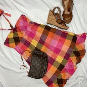 Colorful Checkered Pattern Dress